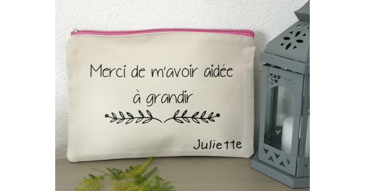 Pochette personnalisée Merci de m'avoir aidé à grandir